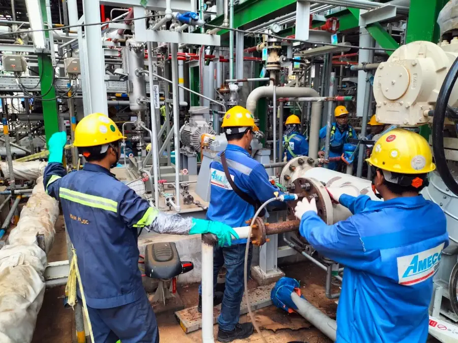 Chemical cleaning of process equipment at an industrial facility (6 / 7)